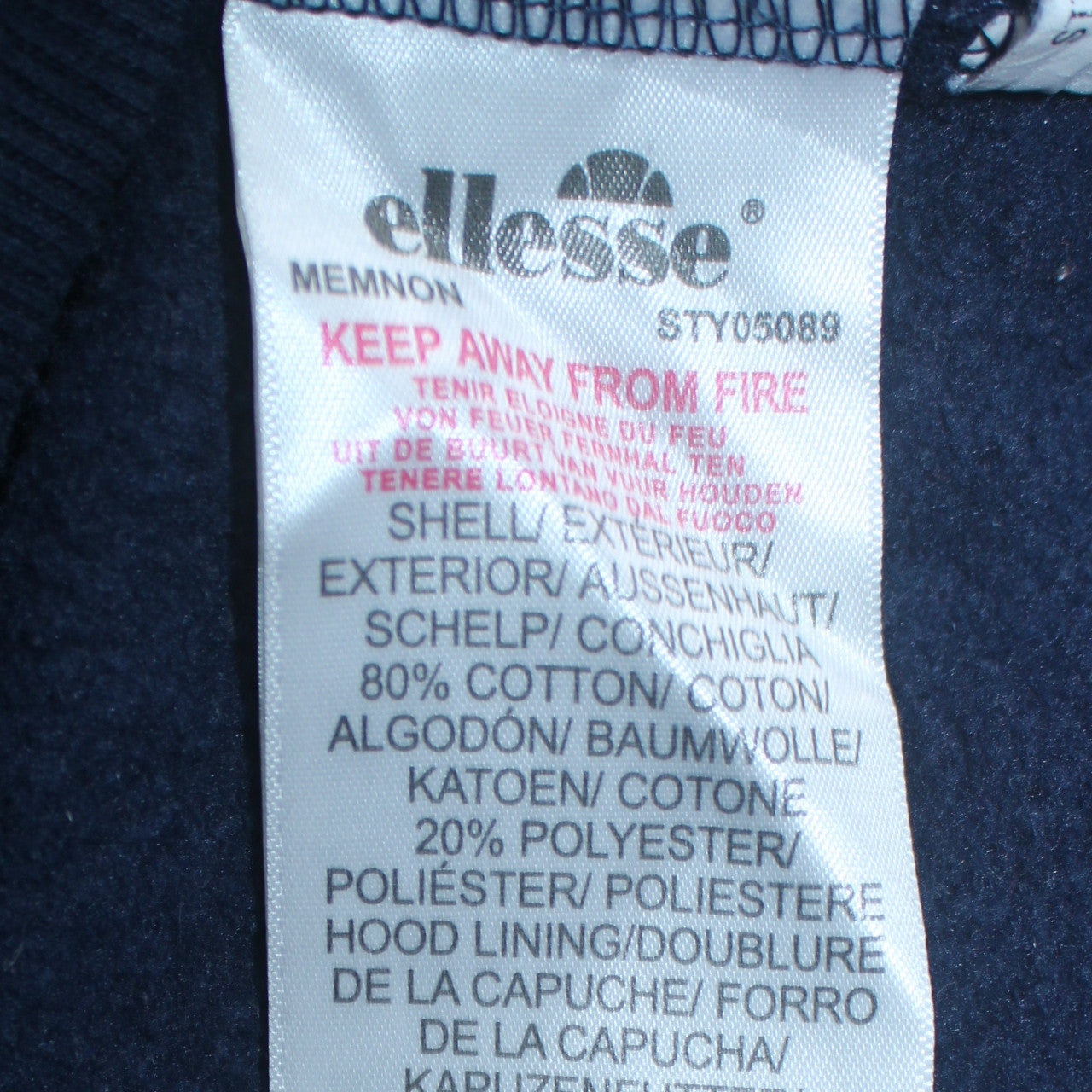 Ellesse Women’s Navy Blue Pullover Hoodie Size M Cotton Blend Sport Style