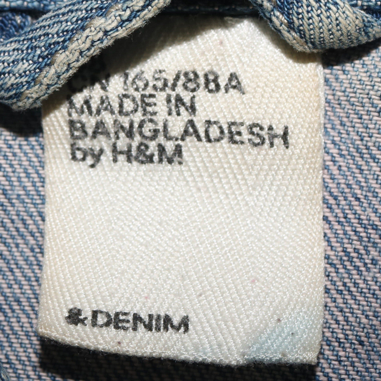 H&M Women Blue Denim Cropped Jacket Size 10 Classic Style