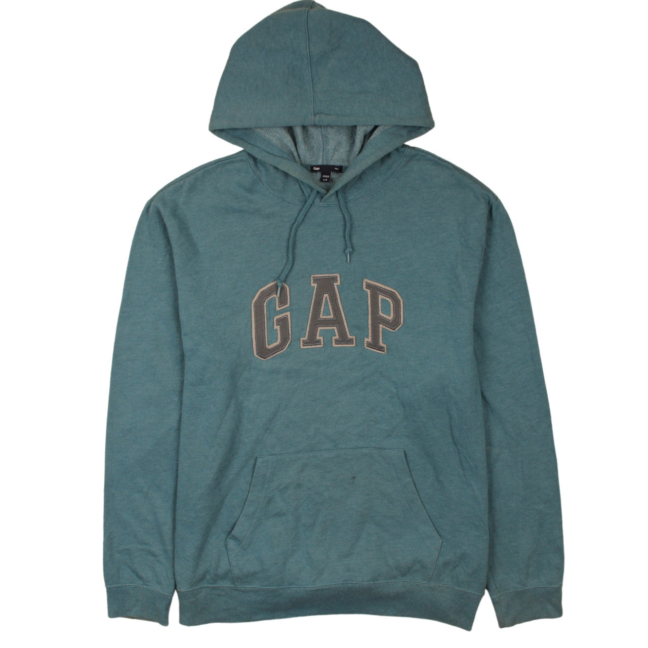 GAP Men's Green Pullover Hoodie L Logo Fleece Sweatshirt