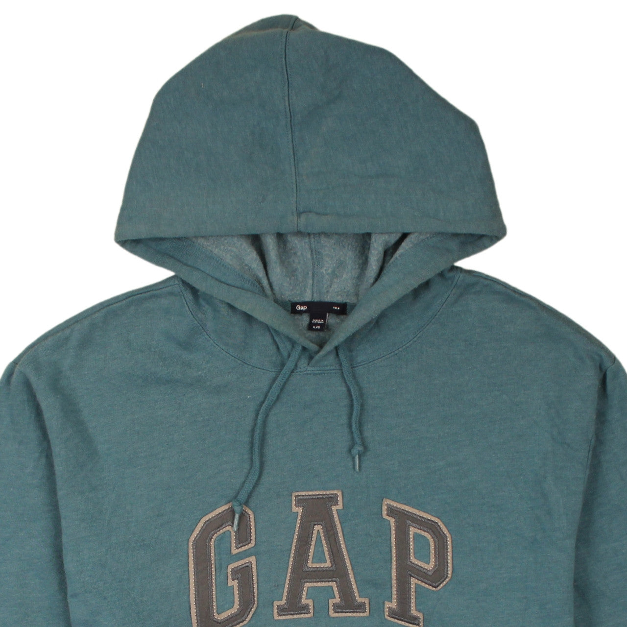GAP Men's Green Pullover Hoodie L Logo Fleece Sweatshirt