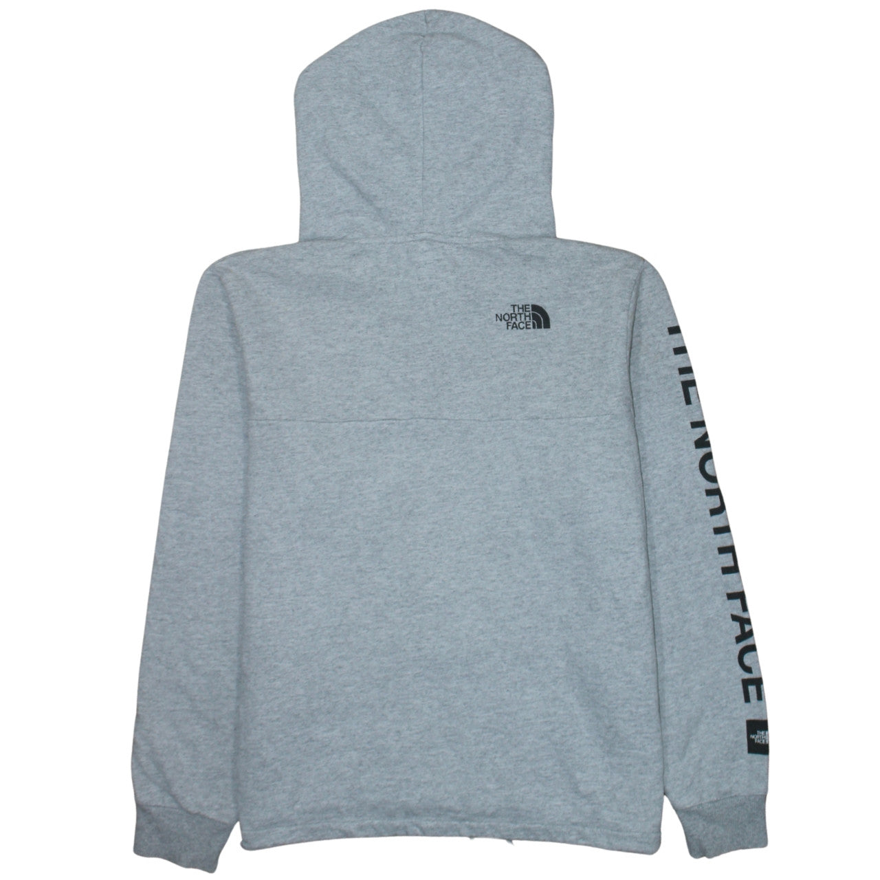 The North Face Womens Grey 1/4 Zip Hoodie Size L Cotton Blend