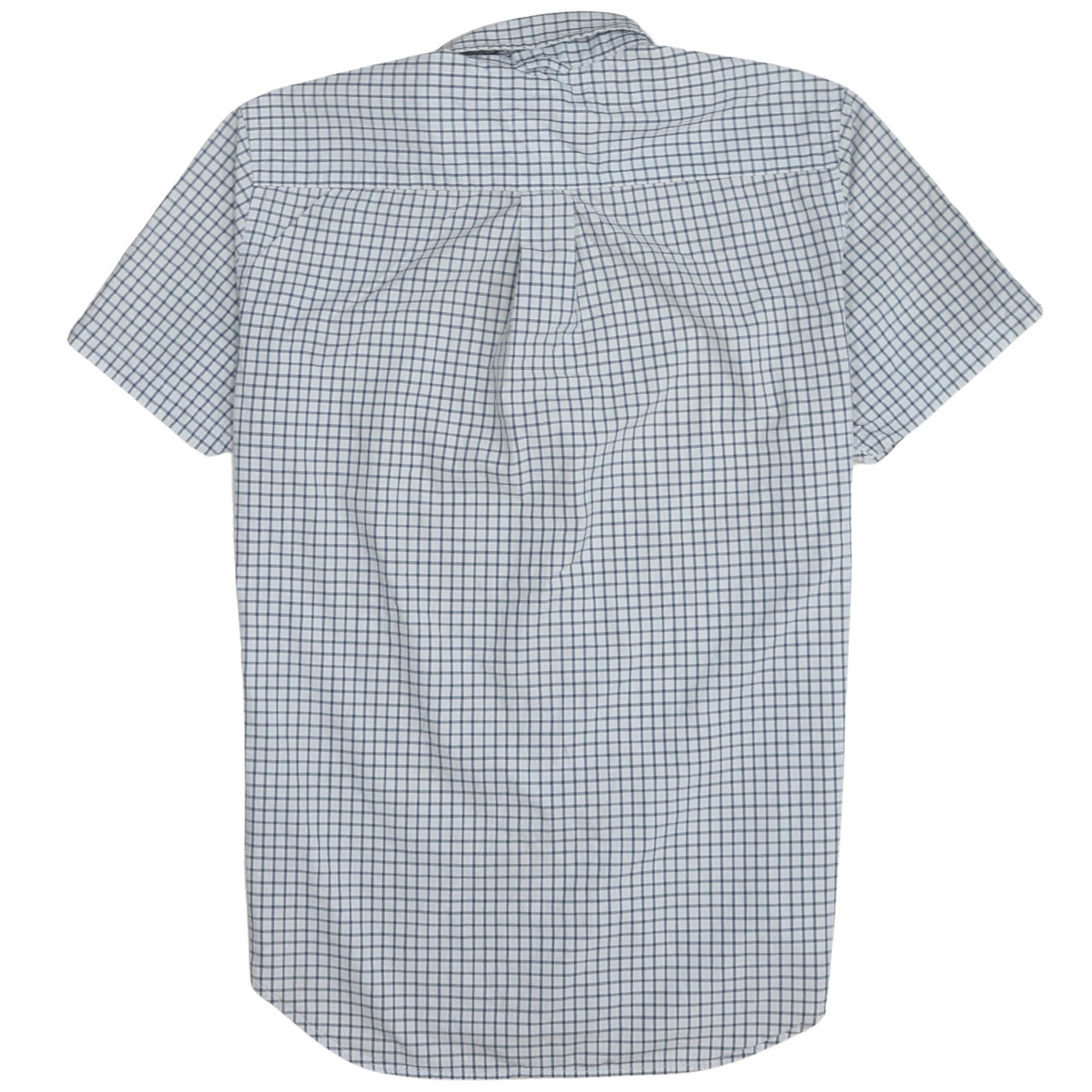 Tommy Hilfiger Men's Blue Check Short Sleeve Button-Up Shirt M
