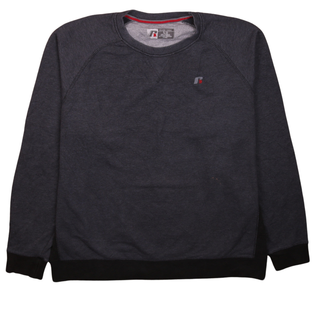 Russell Men’s Grey XL Crew Neck Fleece Sweatshirt Pullover
