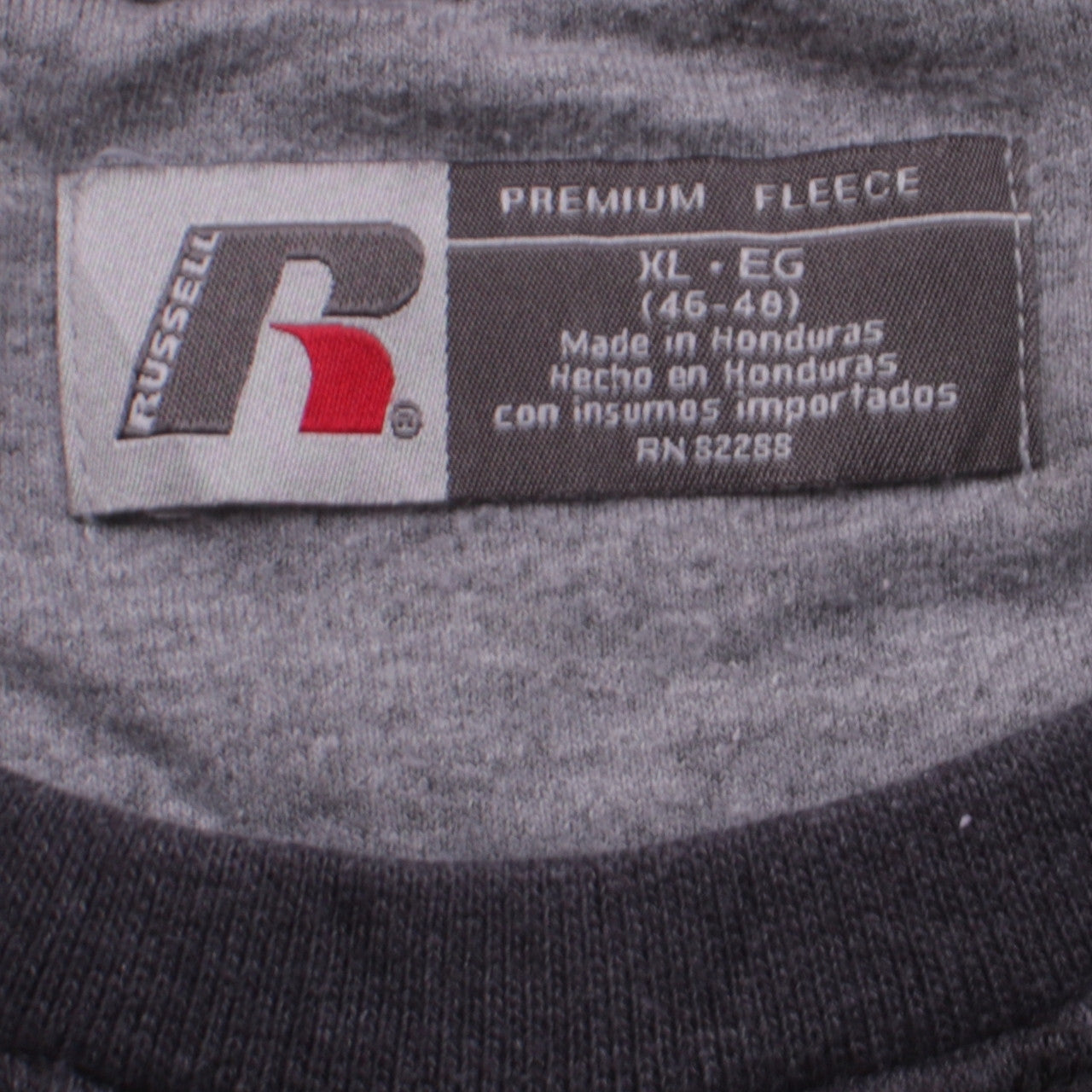 Russell Men’s Grey XL Crew Neck Fleece Sweatshirt Pullover
