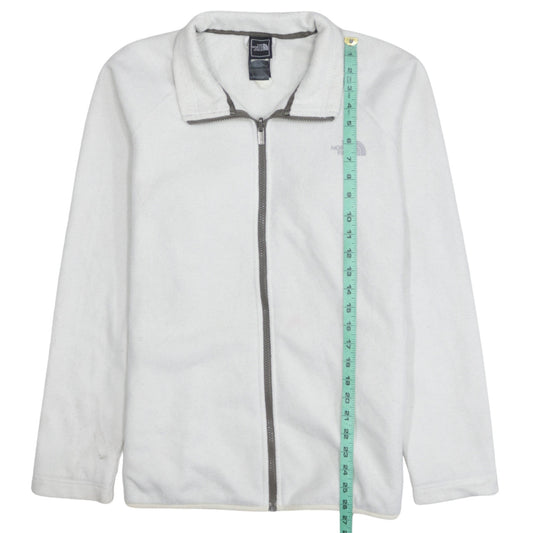 The North Face Women's White Fleece Full Zip Jacket Size M