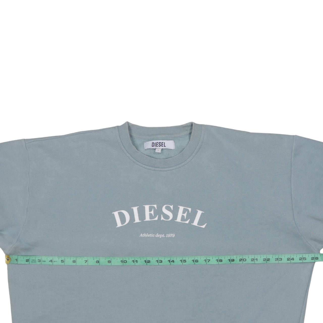 Diesel Women’s Blue Cotton Blend Logo Sweatshirt Size L