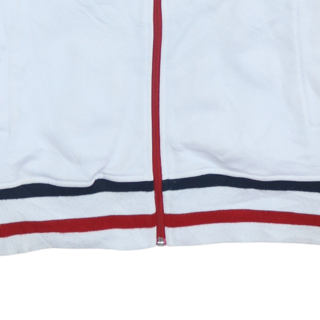 Diesel Men's White XL Full Zip Embroidered Logo Sweatshirt