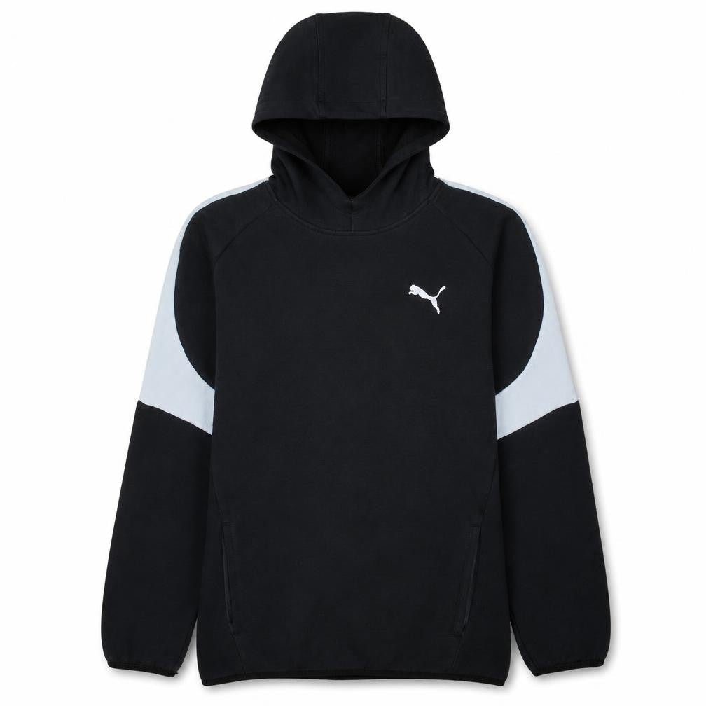 Puma Boys Black XXL 15-16 Years Pullover Hoodie with Logo Detail