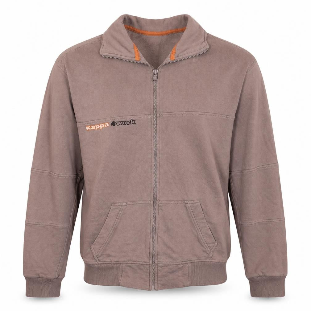 Kappa 4 Work Mens Brown 2XL Full Zip Sweatshirt Fleece