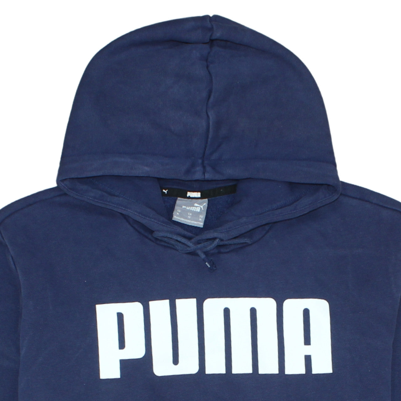 Puma Men's Blue XL Pullover Hoodie with Logo Print