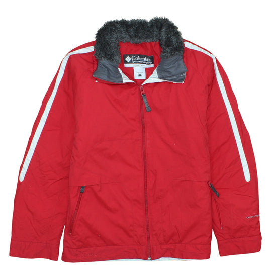 Columbia Women's Red Omni-Tech Ski Jacket Small Waterproof Lined