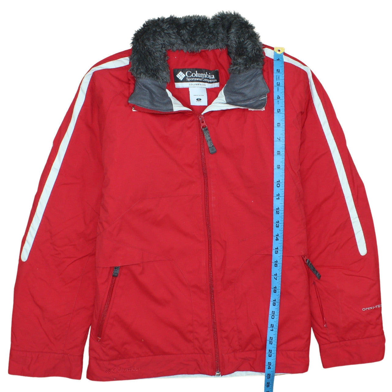 Columbia Women's Red Omni-Tech Ski Jacket Small Waterproof Lined