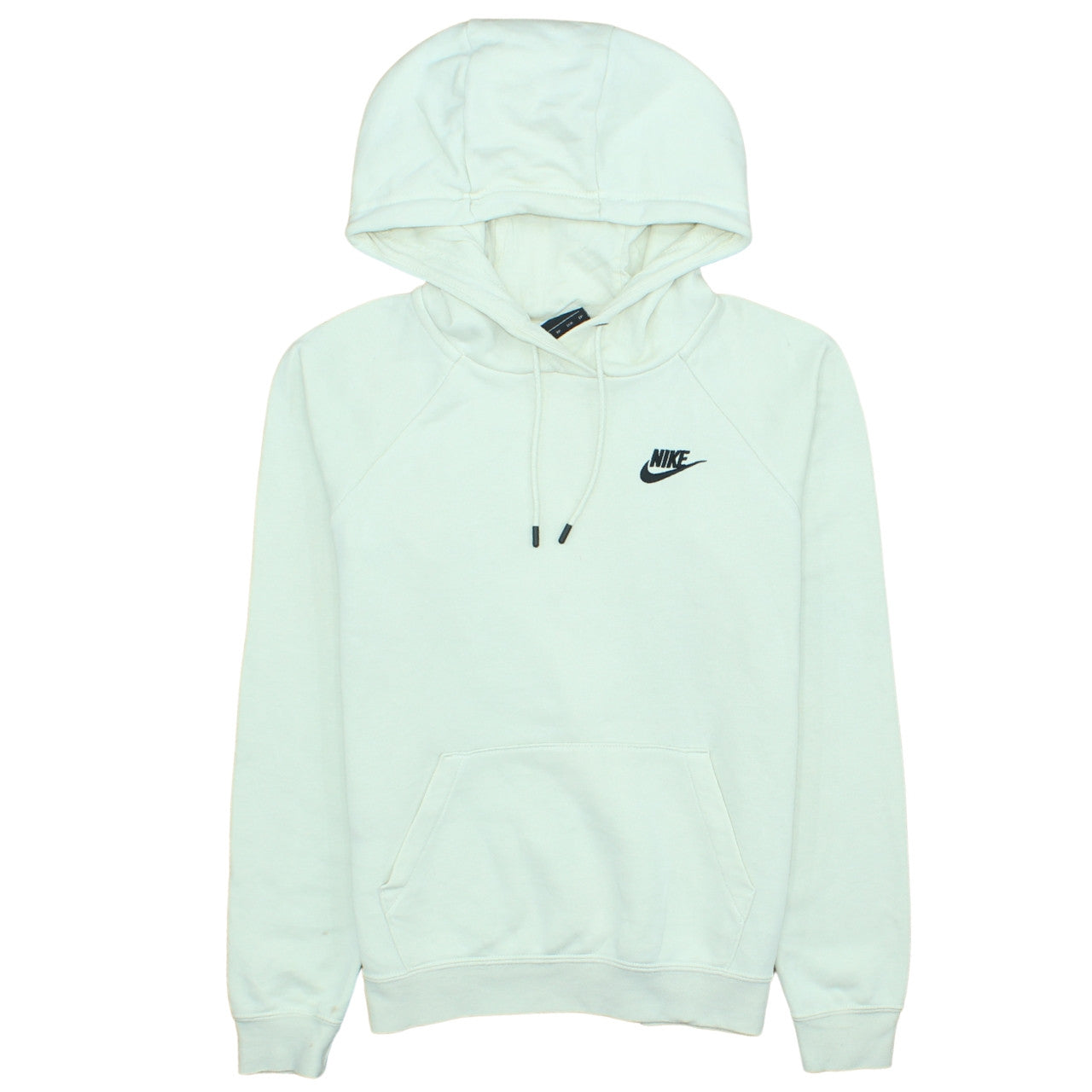 Nike Womens Beige Pullover Hoodie XS Cotton Blend Logo Sportswear