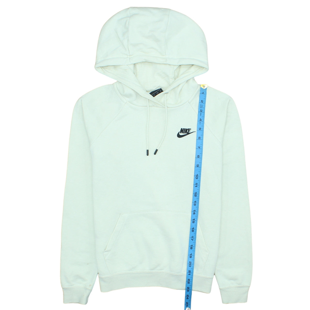 Nike Womens Beige Pullover Hoodie XS Cotton Blend Logo Sportswear
