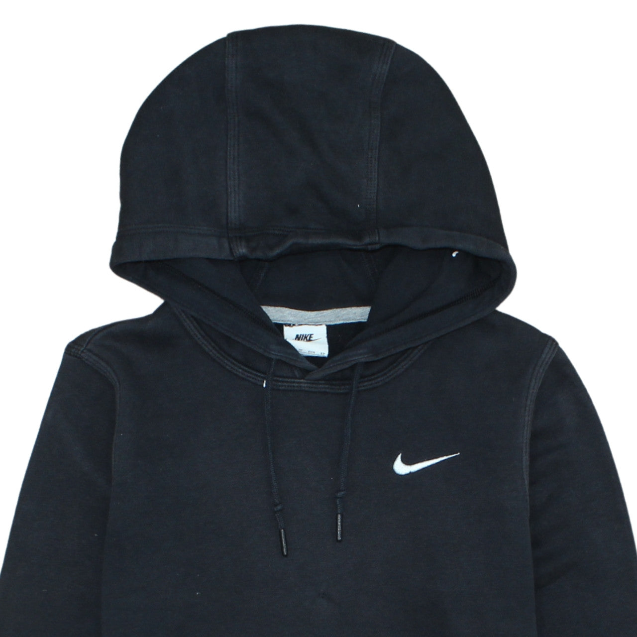 Nike Womens Black XS Pullover Hoodie Cotton Blend Swoosh Logo