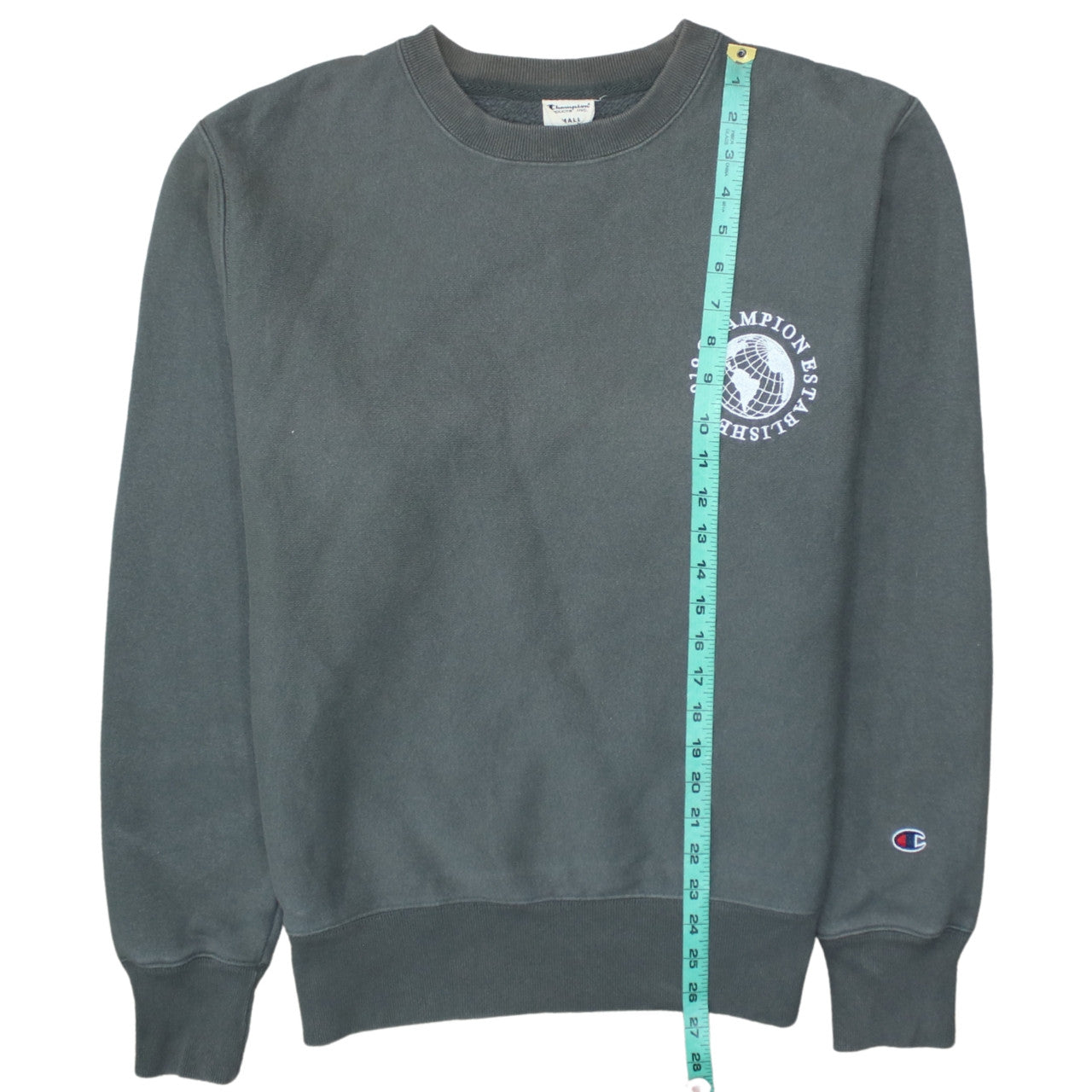 Champion Men's Grey Small Pullover Sweatshirt Logo Fleece
