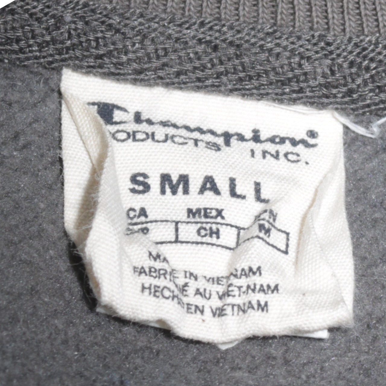 Champion Men's Grey Small Pullover Sweatshirt Logo Fleece