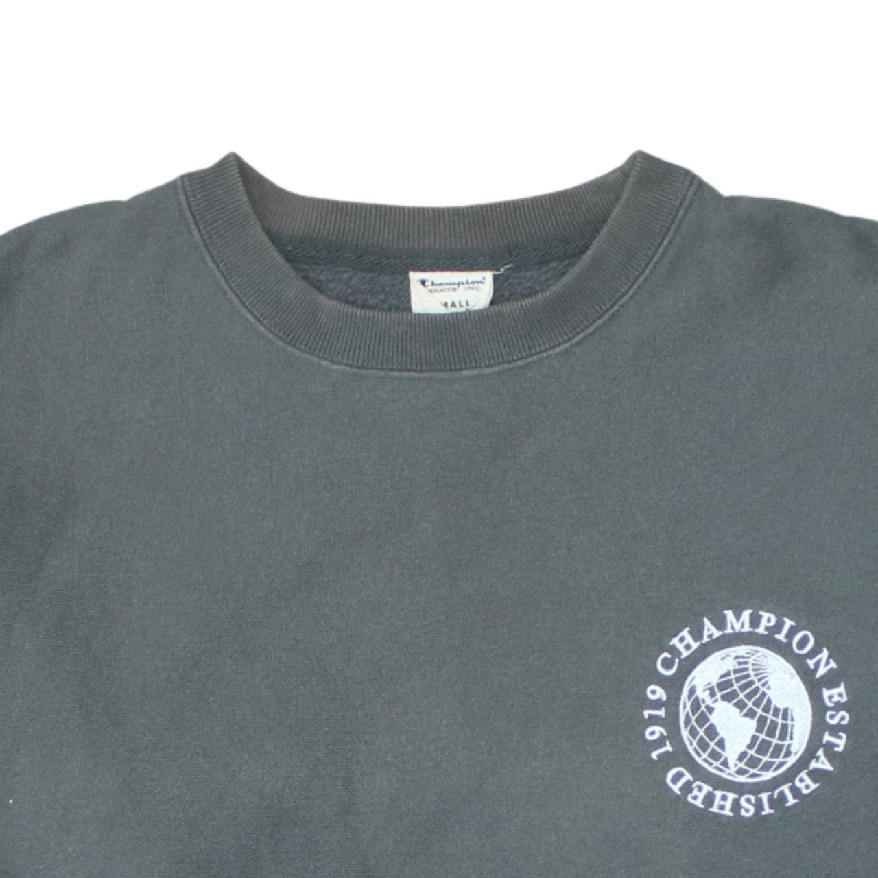 Champion Men's Grey Small Pullover Sweatshirt Logo Fleece