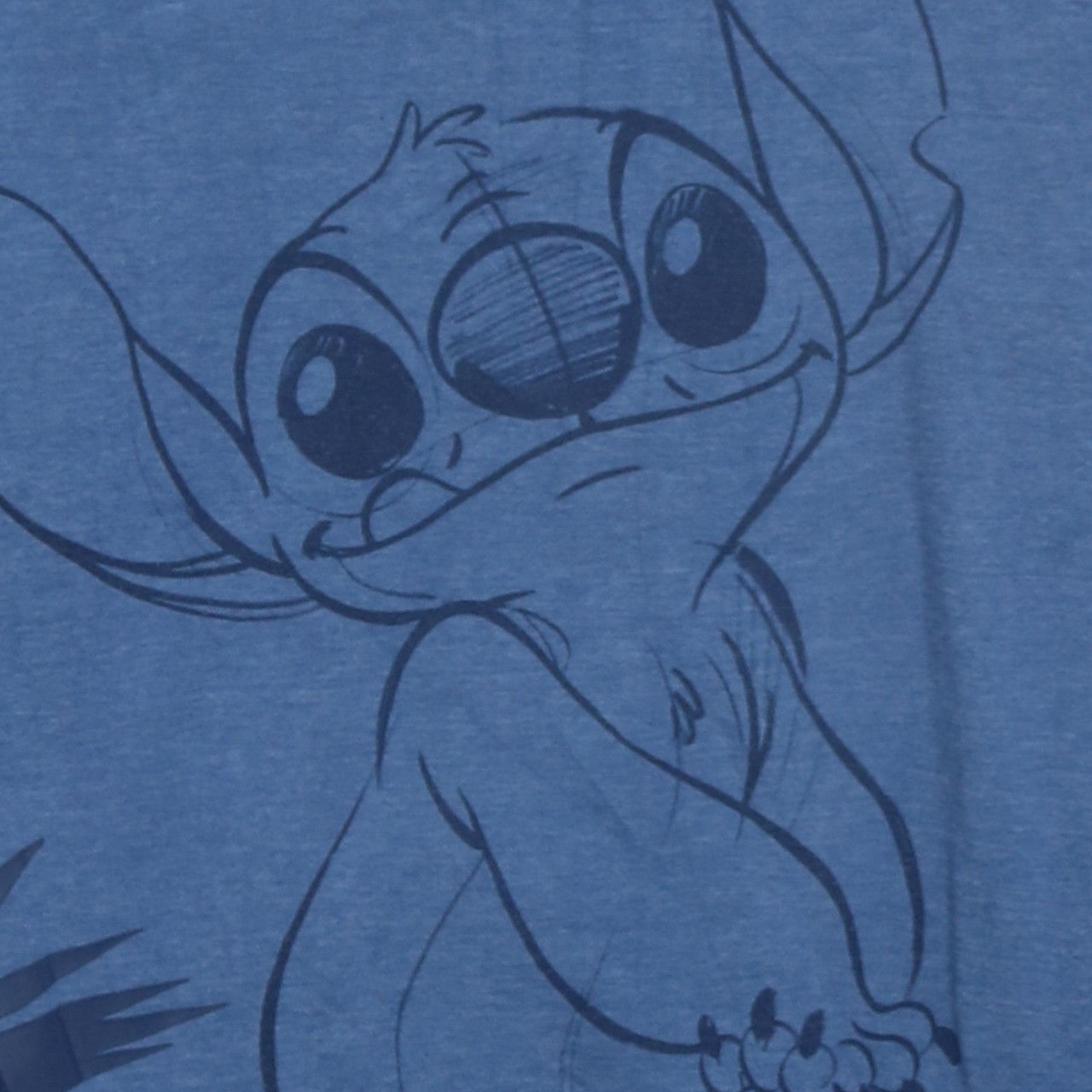 Disney Womens Blue Stitch Pullover Hoodie Size S Graphic Print
