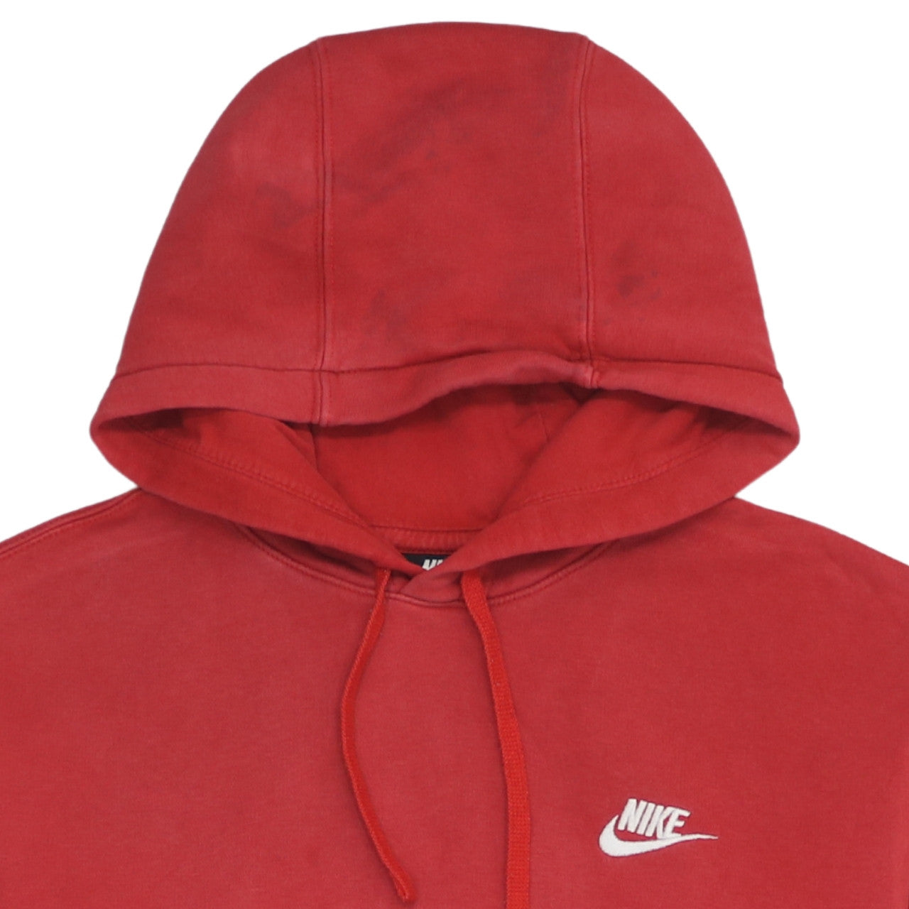 Nike Men’s Red Pullover Hoodie M Regular Fit Fleece Sweatshirt