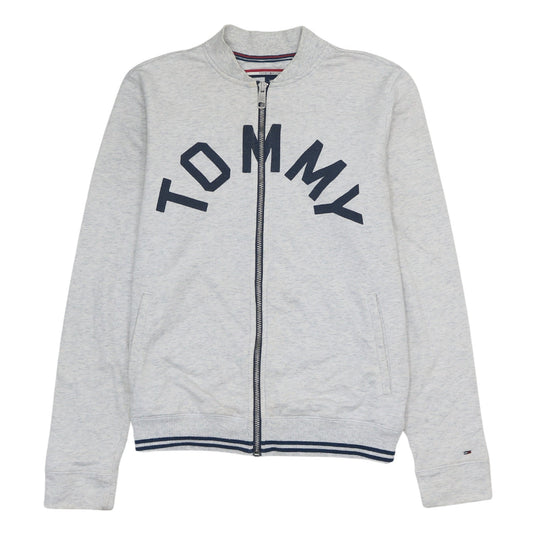 Tommy Hilfiger Womens Grey Full Zip Sweatshirt Size S Casual