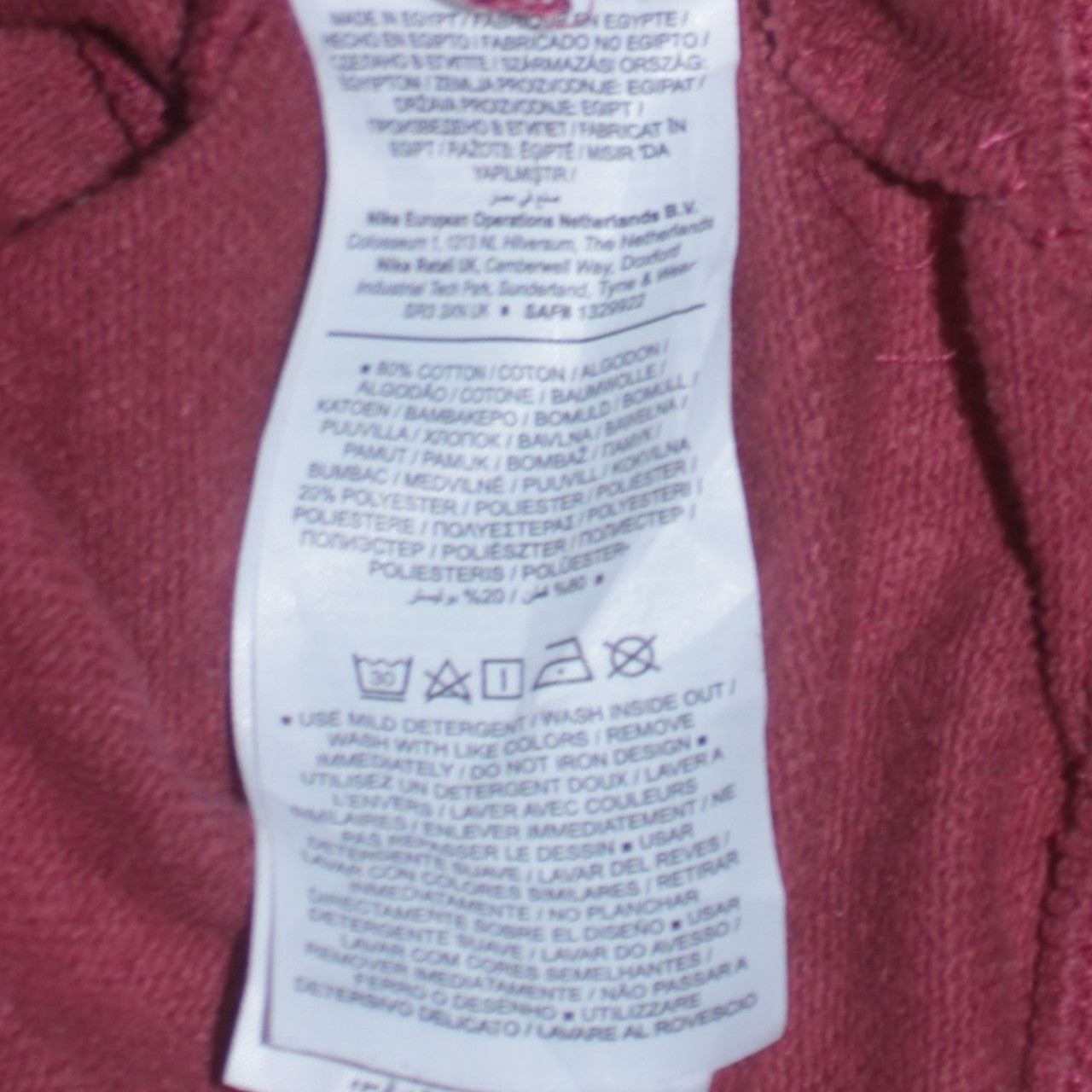 Nike Womens Red XS 1/4 Zip Oversized Sweatshirt Pullover