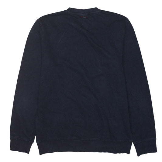 Napapijri Mens Blue Crew Neck Logo Sweatshirt Size L