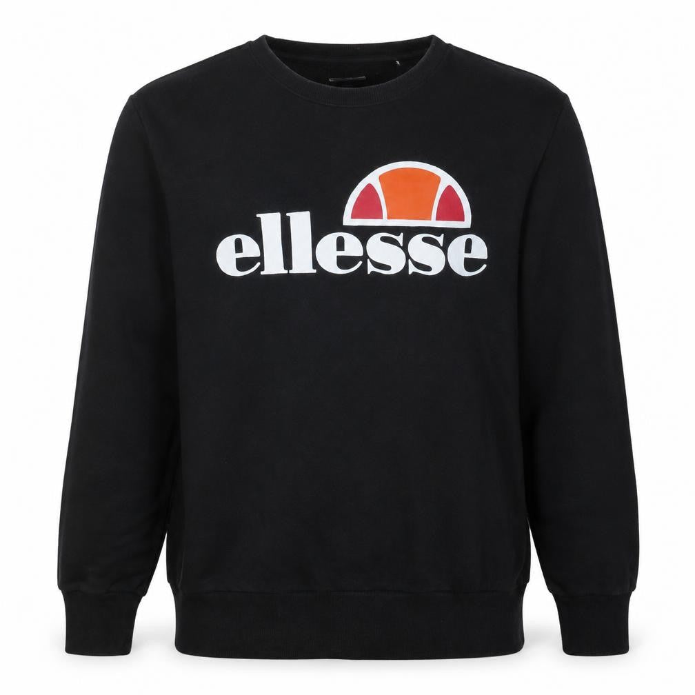 Ellesse Mens Black Pullover Sweatshirt M Regular Fit Logo Jumper