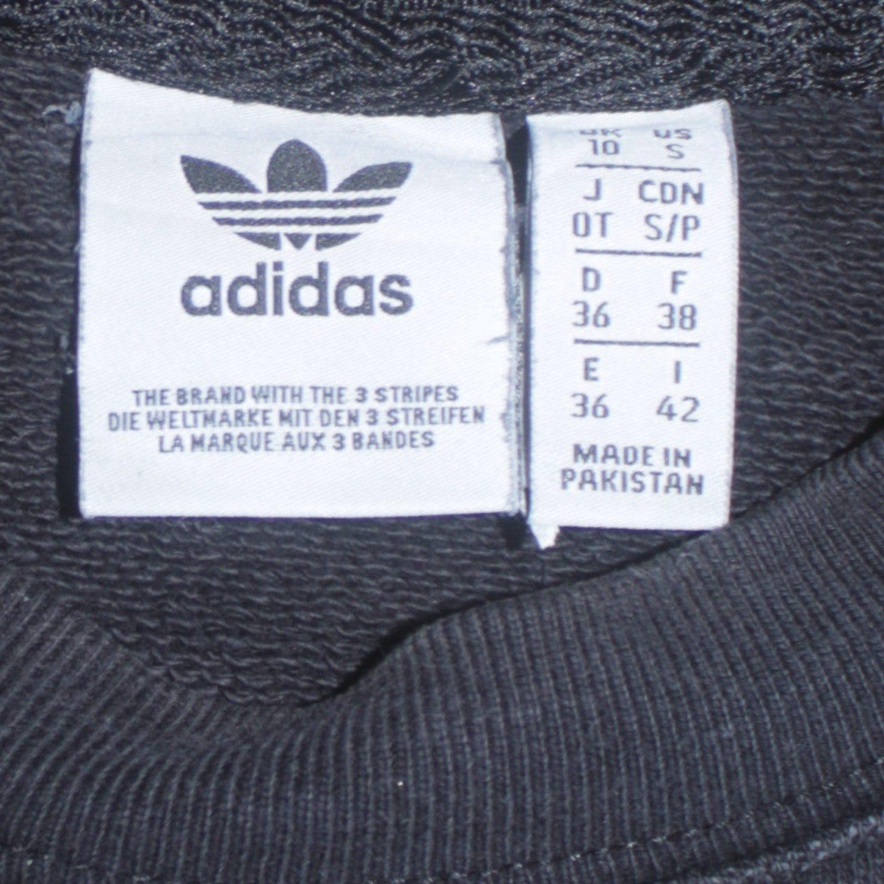 Adidas Women Black Crew Neck Pullover Sweatshirt UK 10 Logo Print