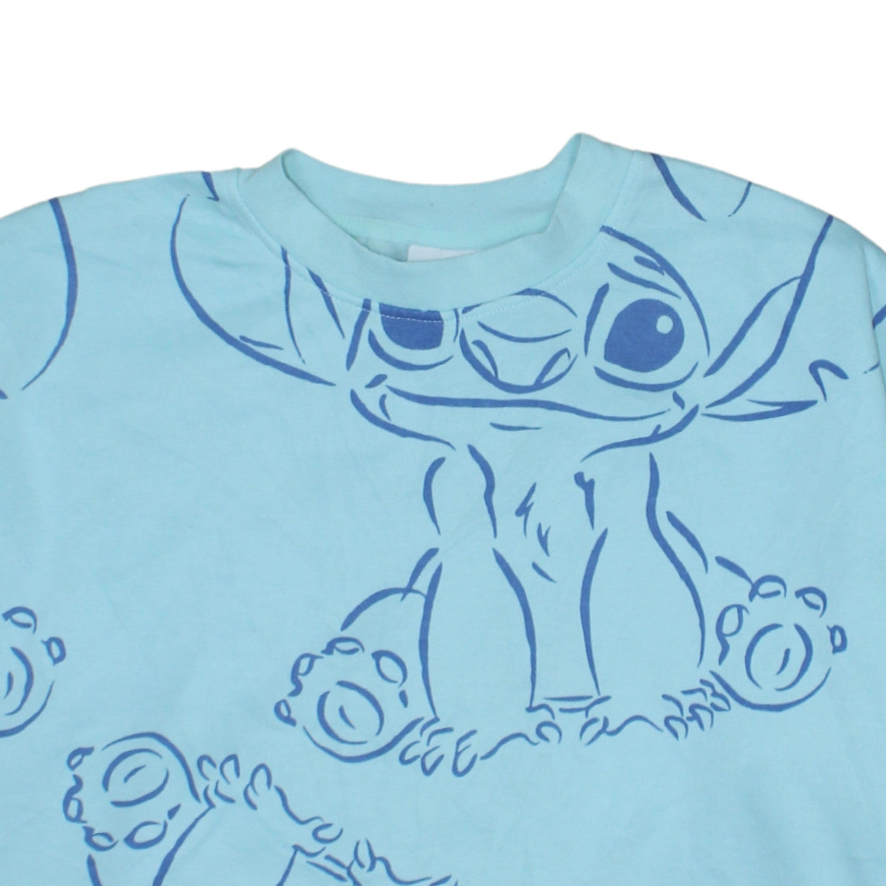 Disney Primark Women Blue Stitch Pullover Sweatshirt L