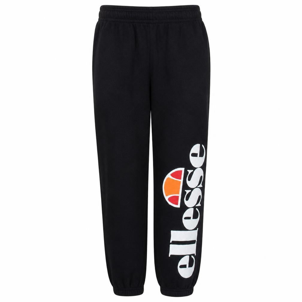 Ellesse Women's Black Joggers L Cotton Blend Fleece Tapered Sweatpants