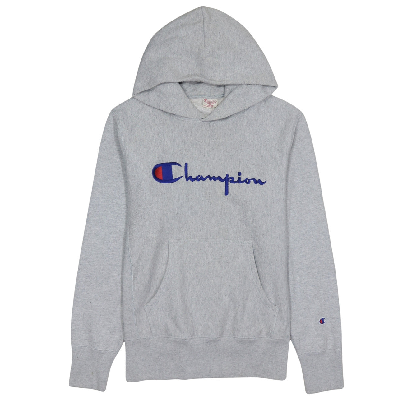 Champion Men's Grey Reverse Weave Pullover Hoodie Large