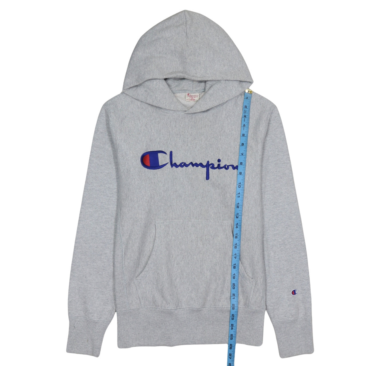 Champion Men's Grey Reverse Weave Pullover Hoodie Large