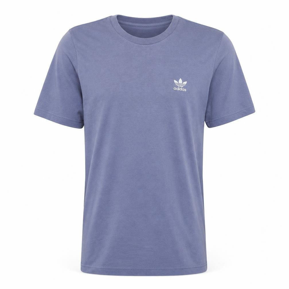 adidas Men's Purple Logo Crew Neck Cotton T-Shirt Size L