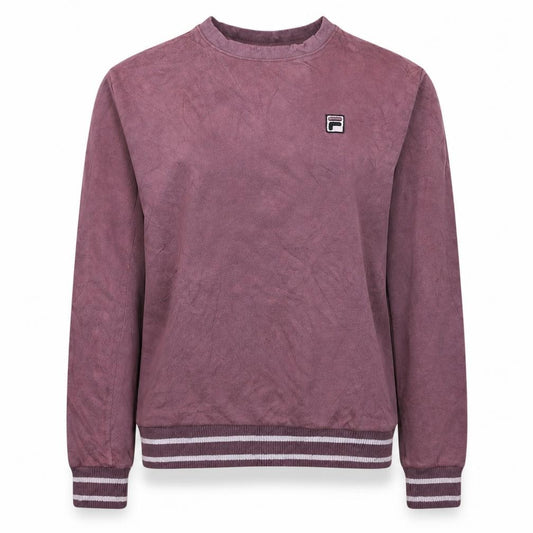 FILA Womens Purple XS Pullover Sweatshirt Crew Neck Logo Casual