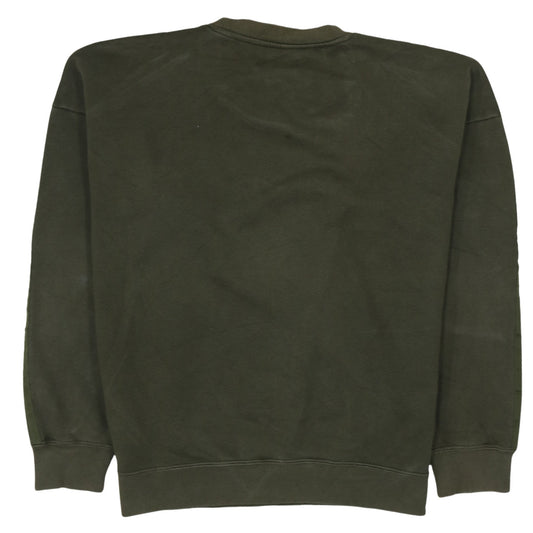 Adidas Men's Green Crew Neck Pullover Sweatshirt Size S