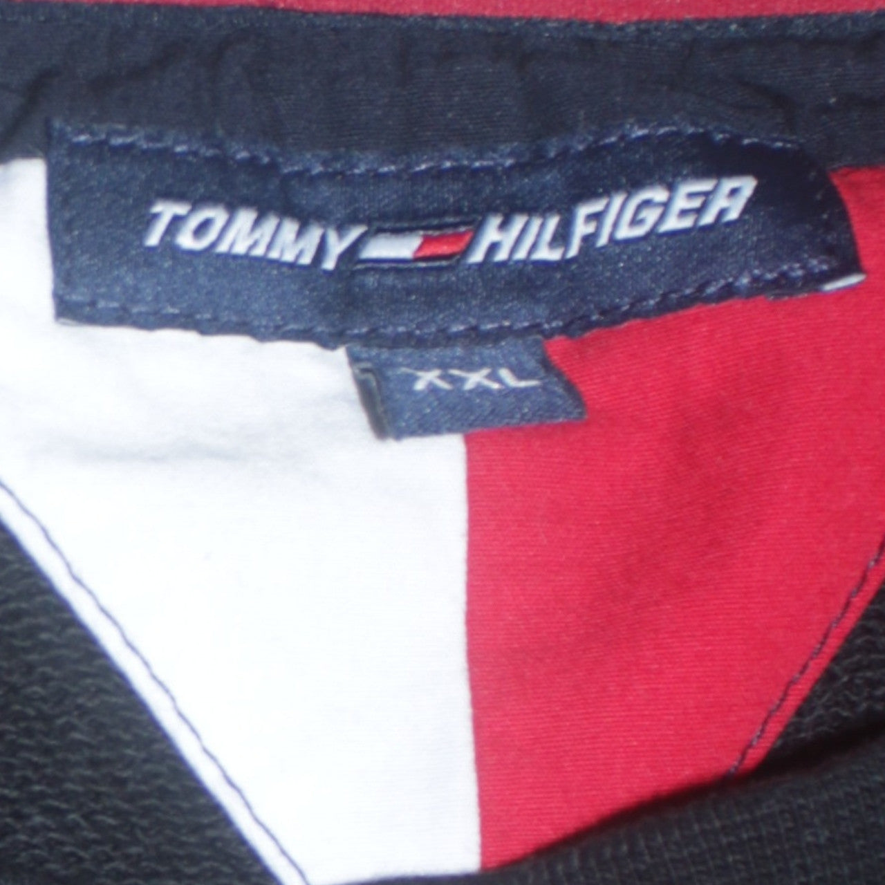 Tommy Hilfiger Men's Black 2XL Crew Neck Logo Sweatshirt