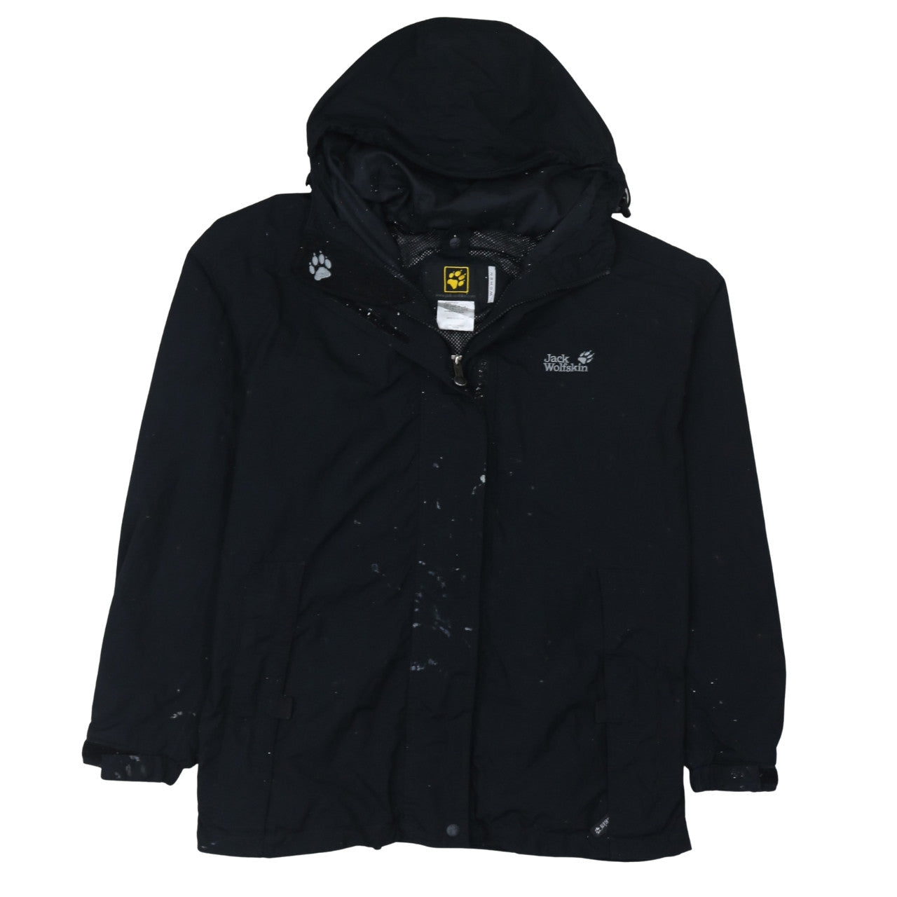 Jack Wolfskin Unisex Black L Waterproof Parka Jacket Hooded Outdoor