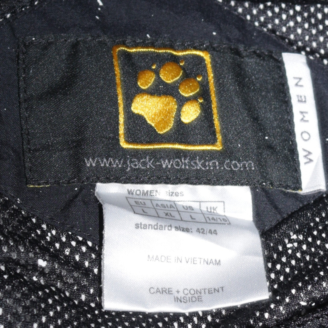 Jack Wolfskin Unisex Black L Waterproof Parka Jacket Hooded Outdoor