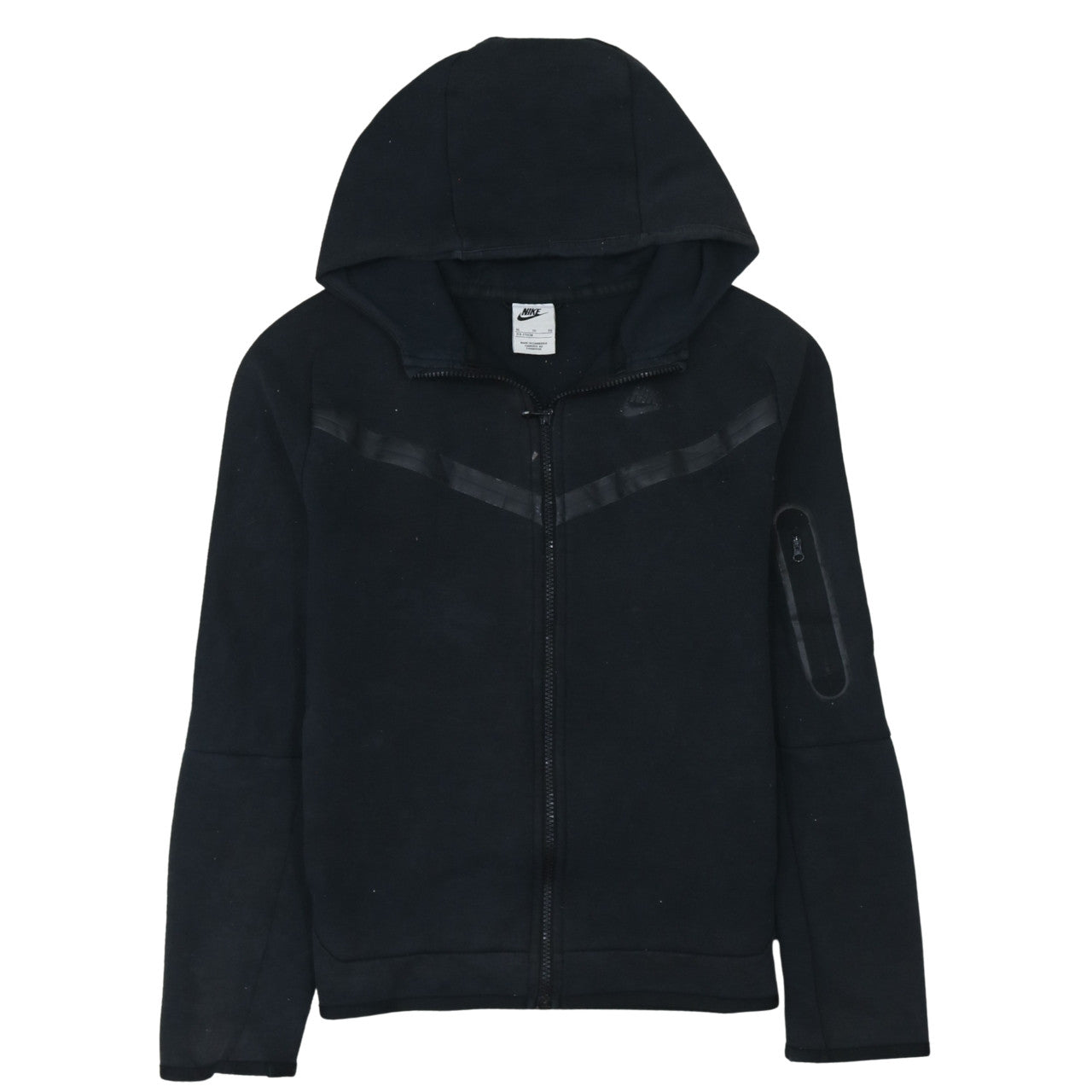 Nike Boys Black Full Zip Hoodie XL 158-170cm Hooded Sweatshirt