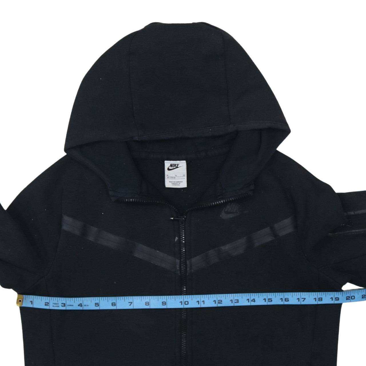 Nike Boys Black Full Zip Hoodie XL 158-170cm Hooded Sweatshirt