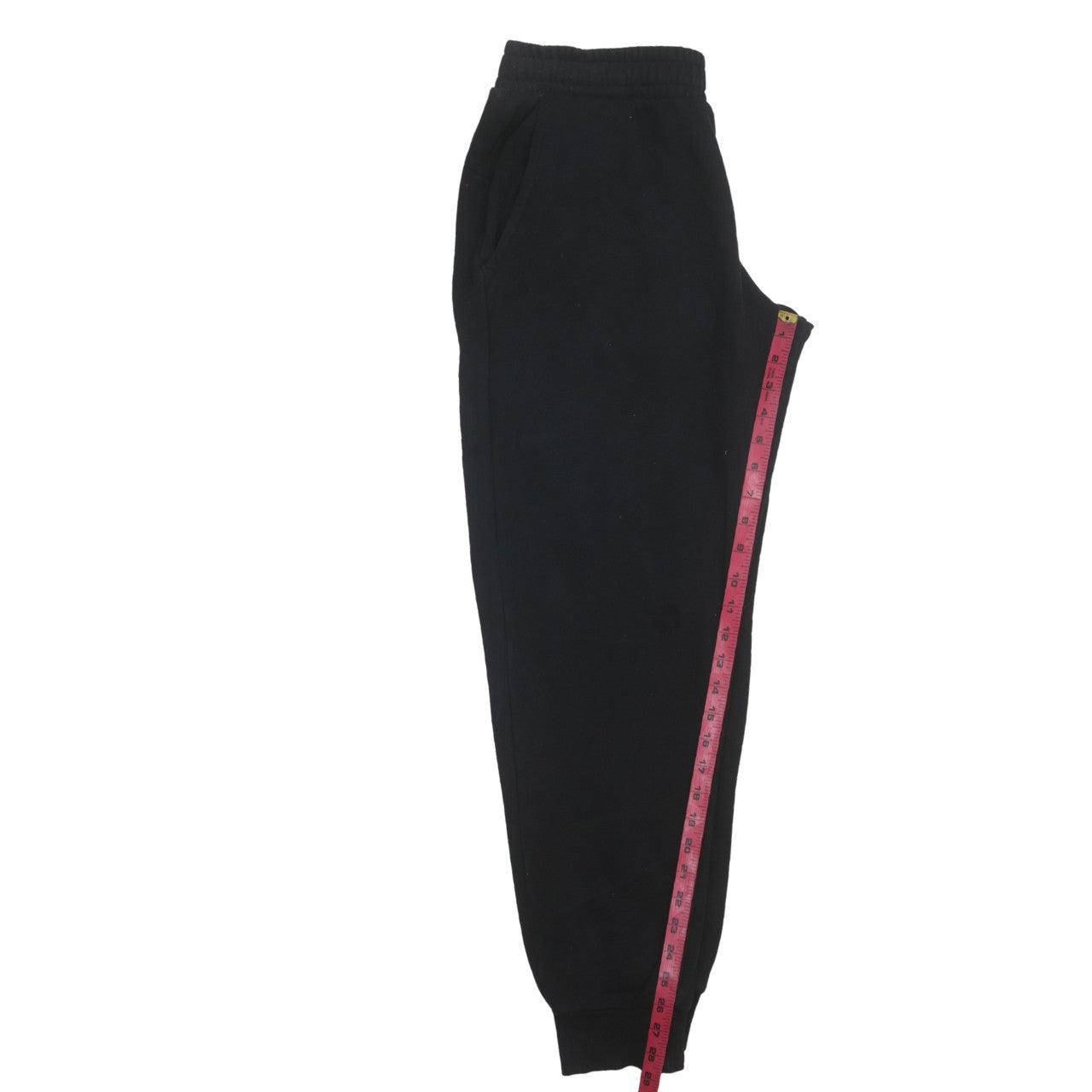 Puma Women Black L Sweatpants Elastic Waist Fleece Joggers