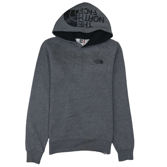 The North Face Men's Grey Pullover Hoodie Small Logo Outdoor Sweatshirt