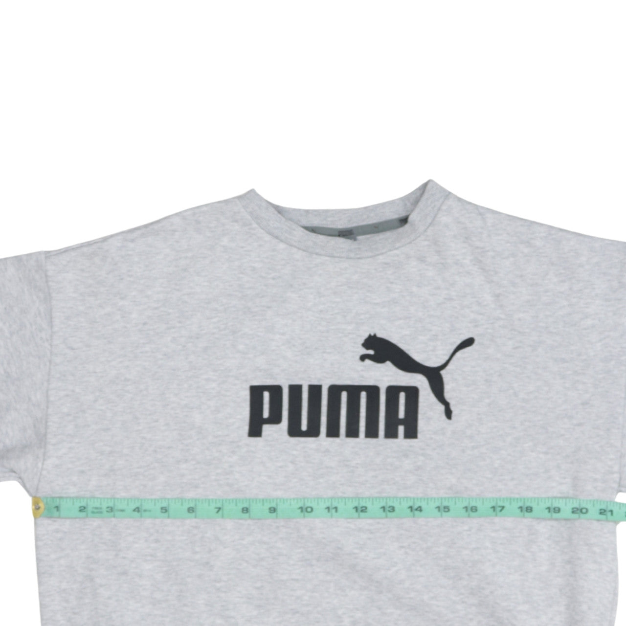 Puma Women's Grey Logo Crew Neck Pullover Sweatshirt Size L