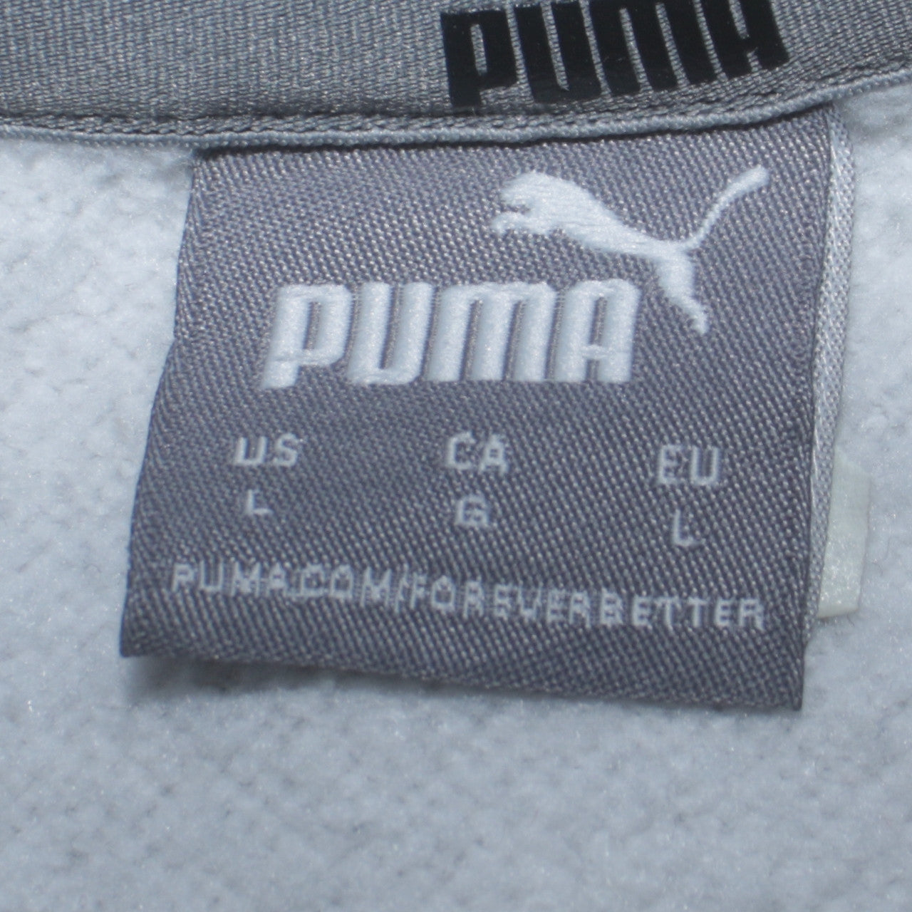 Puma Women's Grey Logo Crew Neck Pullover Sweatshirt Size L
