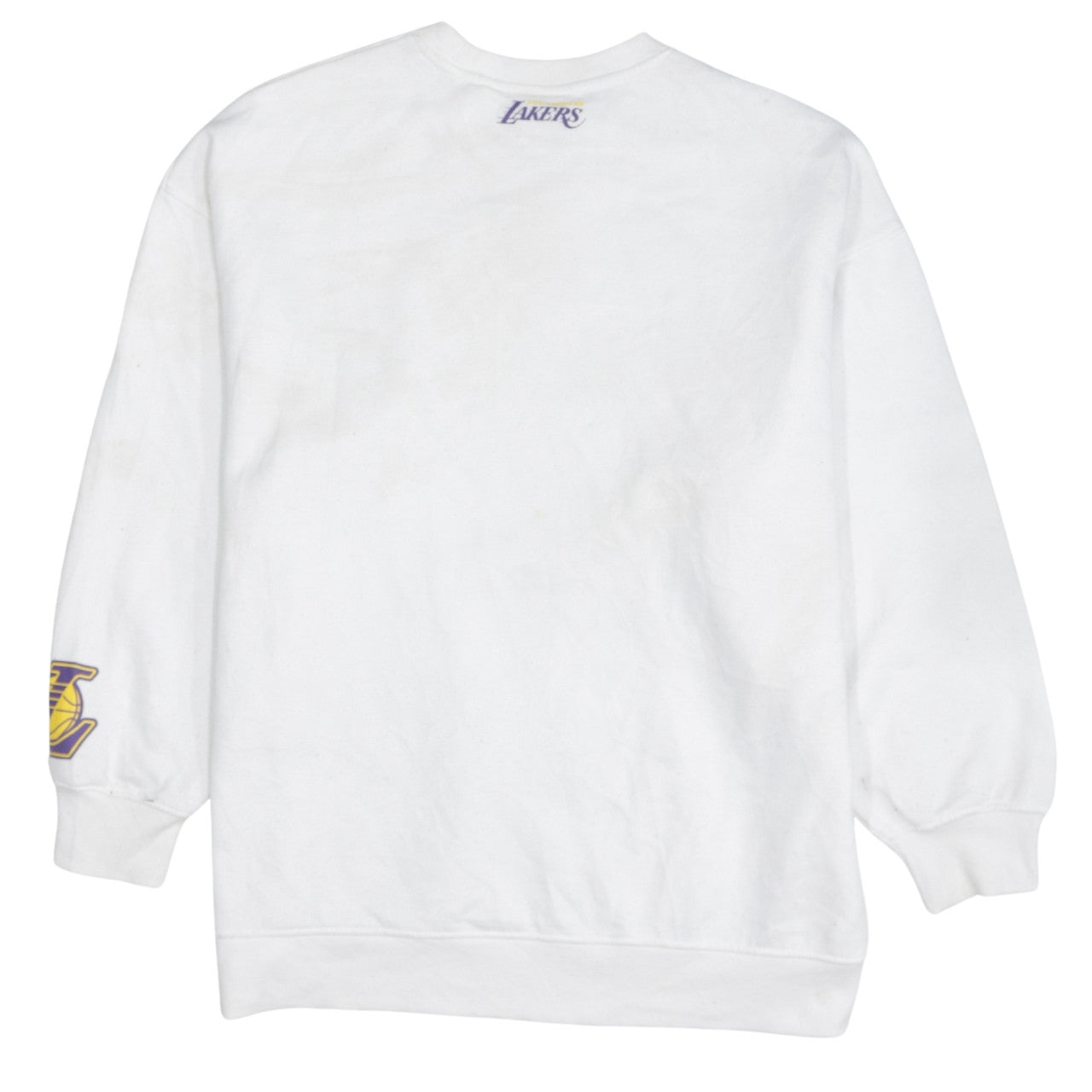 NBA Los Angeles Lakers White Sweatshirt Women S Pullover Crew Neck