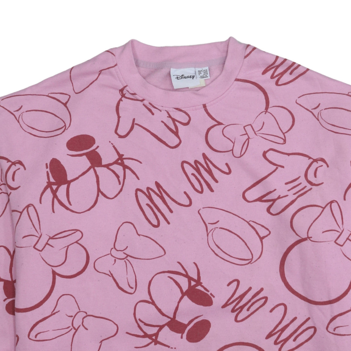 Additional view of Disney Women Pink Minnie Mouse Print Pullover Sweatshirt L