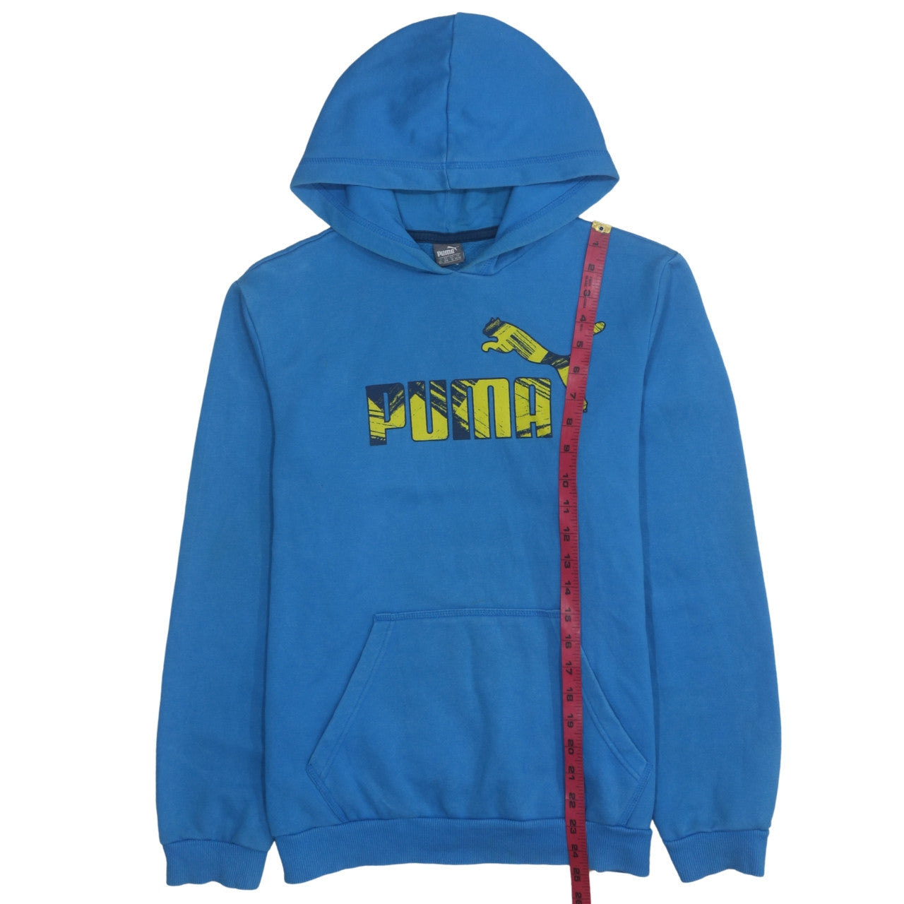 Puma Mens Blue 2XL Pullover Hoodie Fleece Graphic Sweatshirt