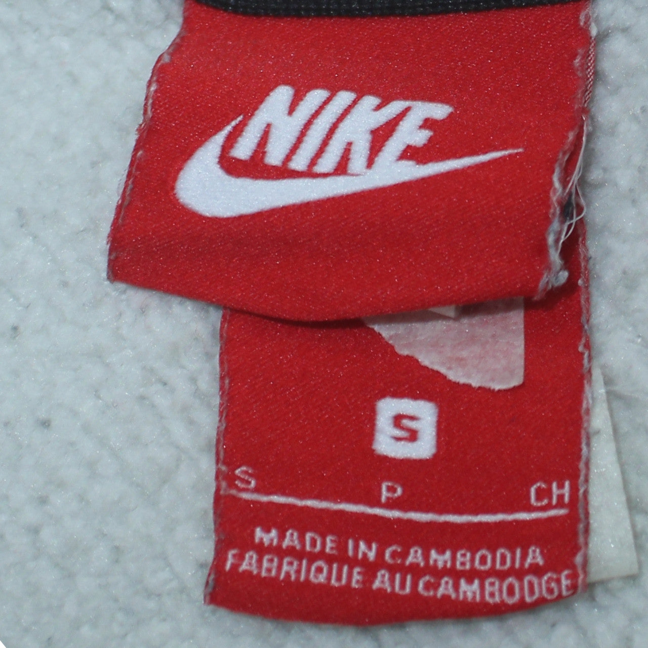 Nike Boys White Full Zip Hoodie Size S Cotton Blend Lined Sweatshirt