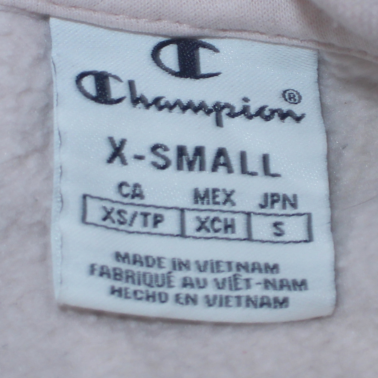 Champion Women's Beige XS Pullover Hoodie Sweatshirt Cotton Blend